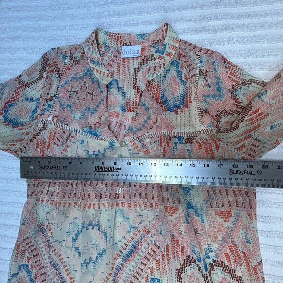 Anthropologie Dolan Women's Mesilla Top Southwestern Aztec Blouse Multi Medium - Picture 5 of 8